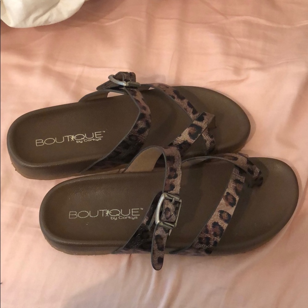 cheetah print sandals